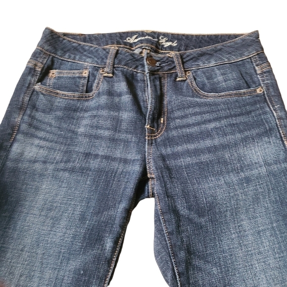 American Eagle  Stretch boy fit Regular straight leg mid rise denim jeans - Picture 2 of 10